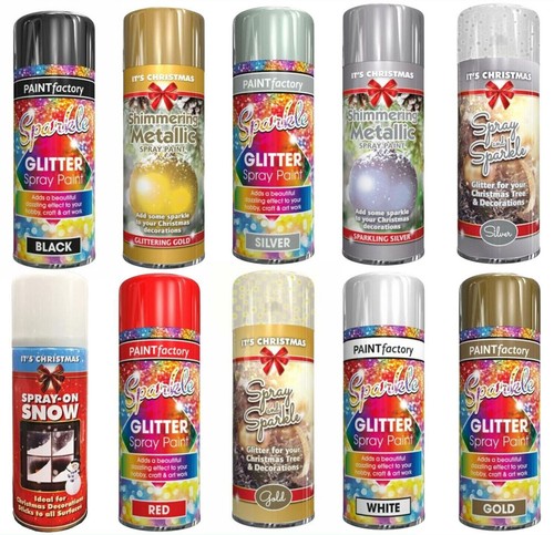 Glitter spray paint - spray, gold