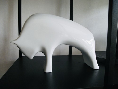 Mid century white glazed - white,