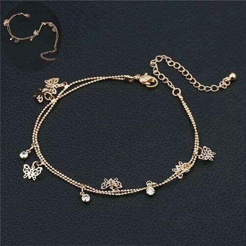 Anklet butterfly bracelet - anklet,