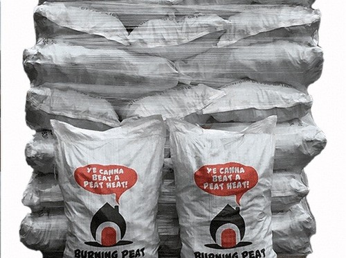 Peat briquettes logs for open - briquettes,