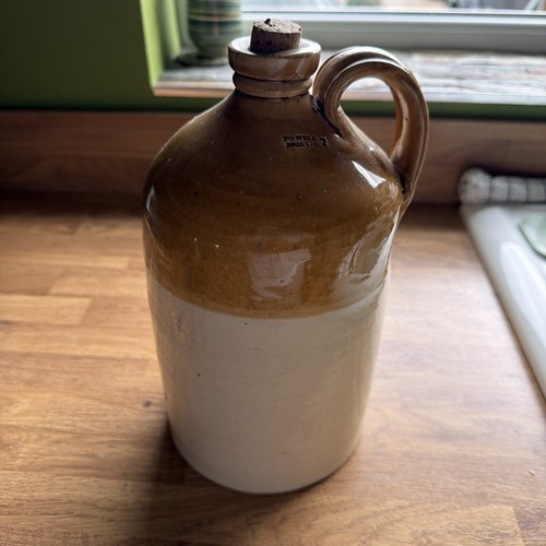 Antique stoneware flagon two - stoneware,