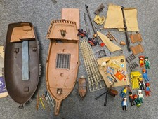 VintagePlaymobil Large Pirate­ Ship Boat Incomplete Set
