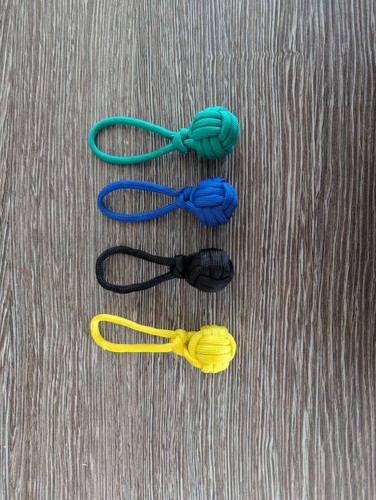 Paracord monkey fist keychain - paracord,