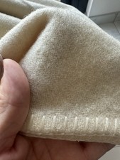 Pure Wool Winter White Immaculate Vintage Wool Blanket 