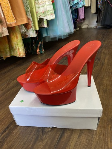 Red stripper heels - red,