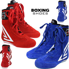 Leather Boxing Boots Shoes Long Anklet Boot Light Weight Footwears Mens, Adults