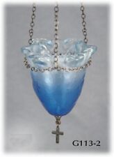 Christian Handmade Fusing Glass Oil Vigil Orthodox Candle Lamp 4.3" 11cm