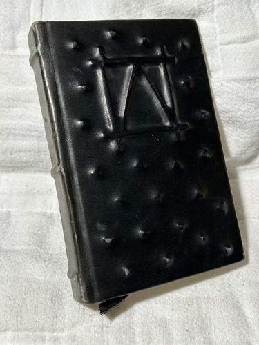 Handmade black leather journal - handmade,