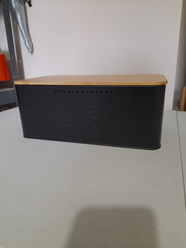 Black bread bin good - black, bin.
