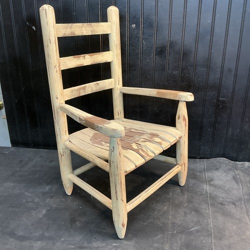 Vintage wooden ladder back - wooden,