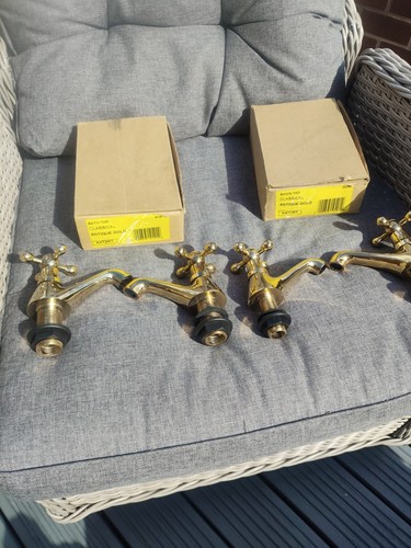 Gold plated bathroom tap - tap, set