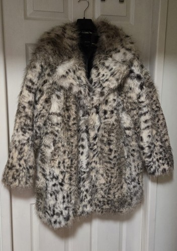 Cider snow leopard faux fur - cider,