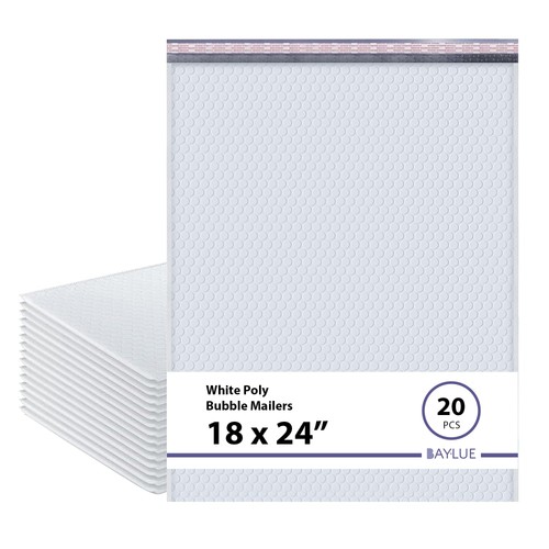White poly bubble mailers - bubble,