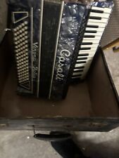 Black Casali Accordion with Case bakerlight pearl design