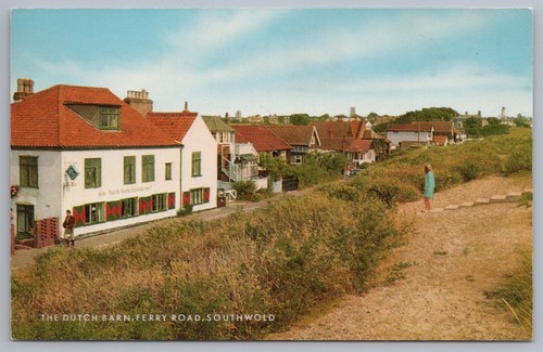 Postcard dutch barn ferry road - barn,