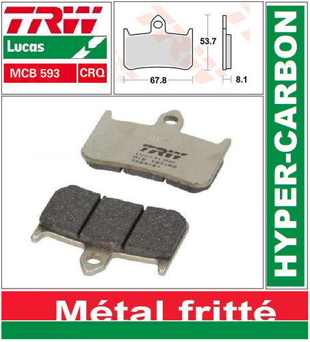Set front brake pads trw - 2,