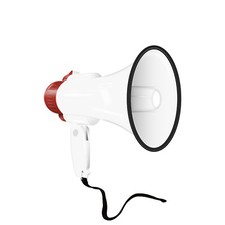 Bestfor Compact, Portable Megaphone With Pistol Grip, Siren, Record/Play 500m