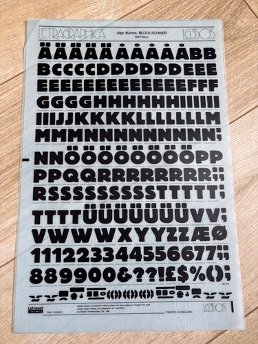 Letraset rub transfer - rub,