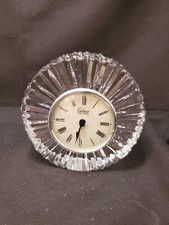 New Galway Irish Crystal Desk Clock Works, battery not included 