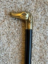 Vintage Black & Brass Dog Head