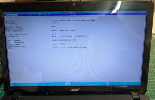 Acer aspire 571 531 - acer, e1-571