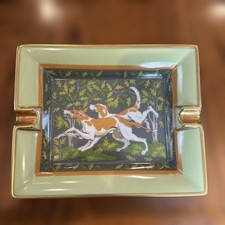 Hermes Ceramic Ashtray 19.7x16x4cm Used without Box