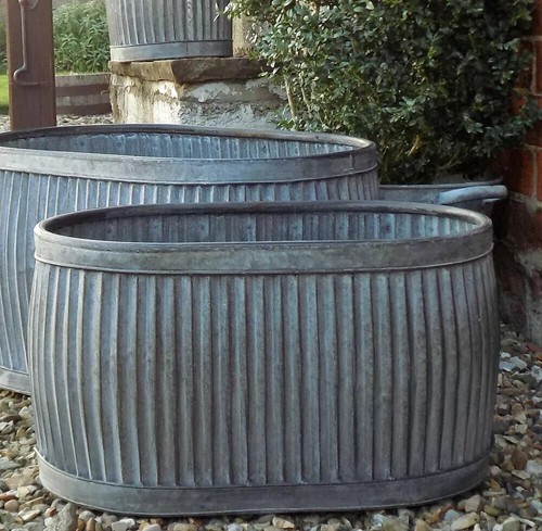 Vintage style galvanised metal