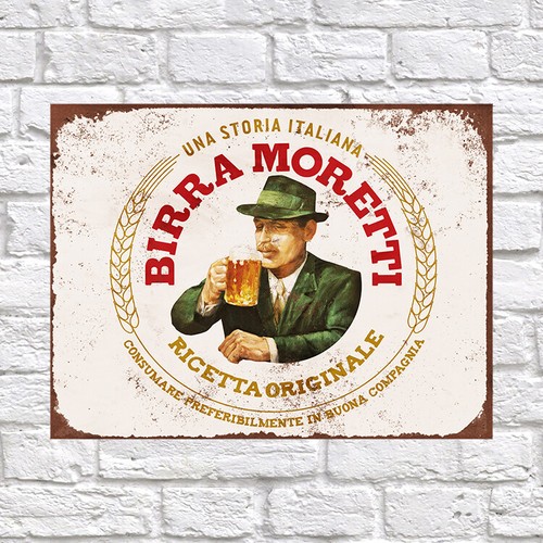 Birra moretti retro - birra, metal