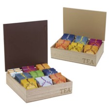 6-Compartment Wooden Tea