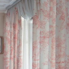 Toile De Jouy Pink Bedroom Set