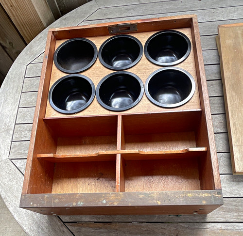 Antique vintage wood - vintage, wood/brass