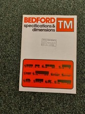 BEDFORD TM SPECIFICATIONS & DIMENSIONS 1981 'BROCHURE'. PLEASE READ DESCRIPTION