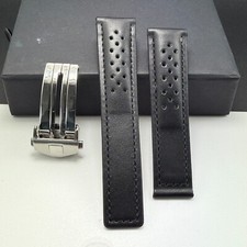 Black Leather Watch Strap With