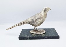 VINTAGE STERLING SILVER PHEASANT FIGURE ORNAMENT Birmingham 1980