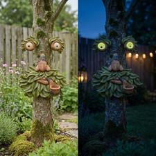Whimsical tree face - whimsical, garden