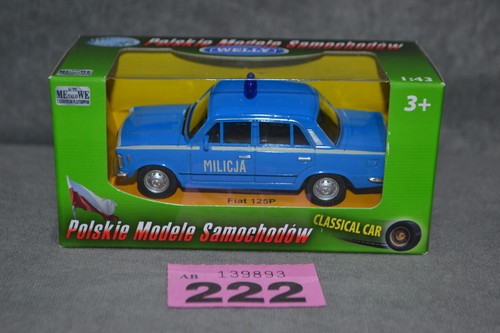 Welly polski fiat 125p - 125p, milicja
