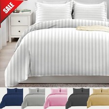 100% EGYPTIAN COTTON DUVET COVER SET 300TC QUILT BEDDING SET DOUBLE KING SIZE UK