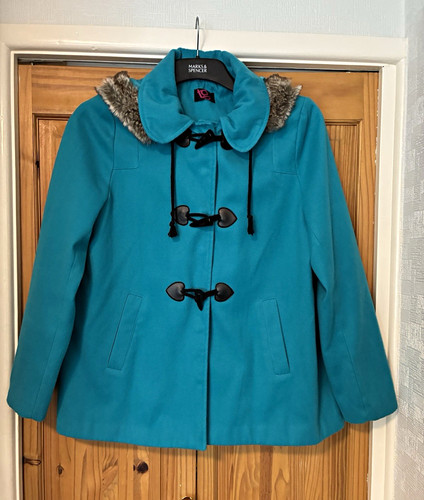Women blue duffle - women's, toggle