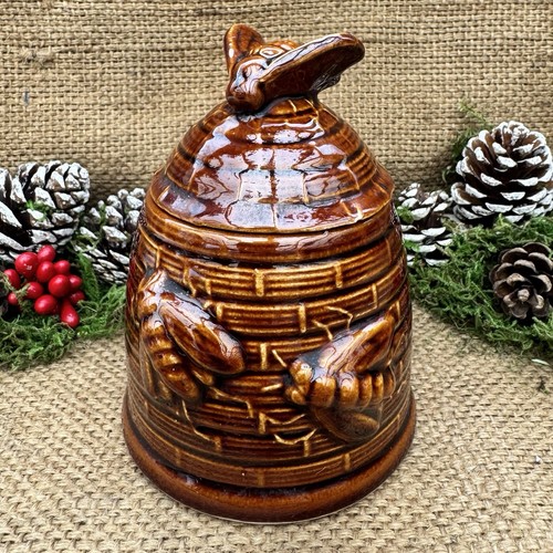 Vintage brown ceramic - ceramic, beehive