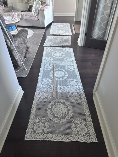 Vintage machine lace fabric - machine,
