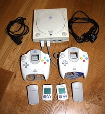 SEGA Dreamcast Console Bundle + 2 Controllers + VMUs + Rumble Packs – Tested