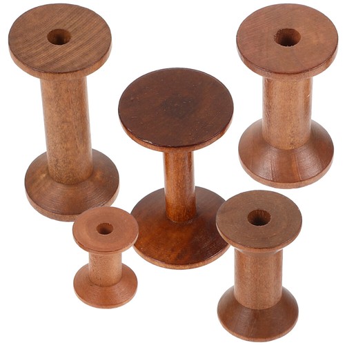 Pcs vintage wood - 5, bobbins