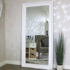 Extra Large White Wall Floor Ornate Mirror bedroom hall living room vintage home