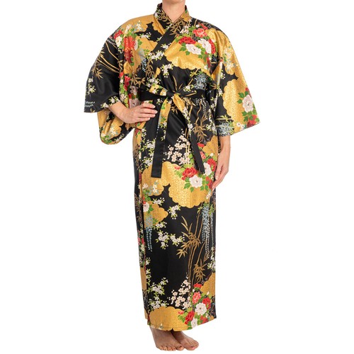 Japanese kimono floral print - japanese,