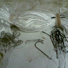 LONGLINE 100FT HANDMADE NEW & UNUSED 15 hook size 2/0 FISHING WHITING COD PLAICE