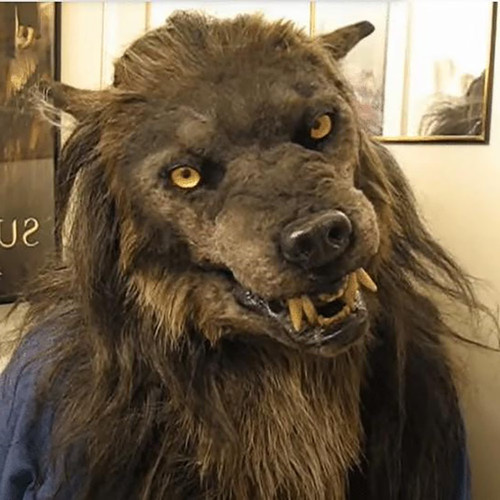 Mens wolf full head - head, mask
