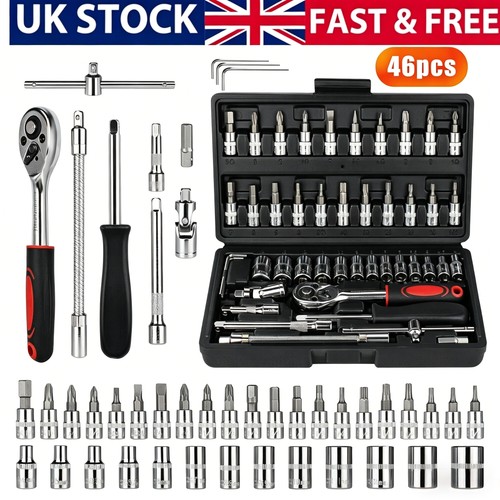 46pcs metric socket - 46pcs, 1/4"