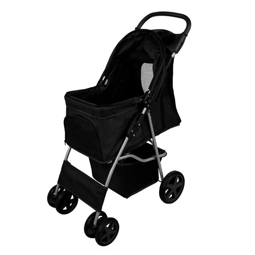 Pet stroller pushchair black - pushchair,