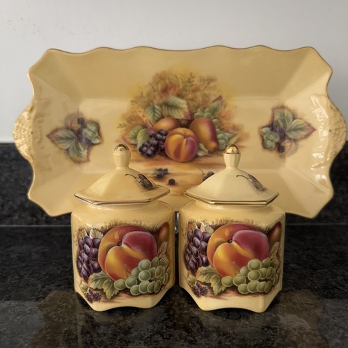 Aynsley orchard gold lidded - aynsley,