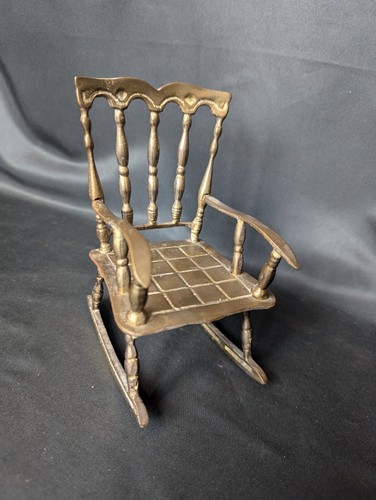 Vintage solid brass rocking - brass,